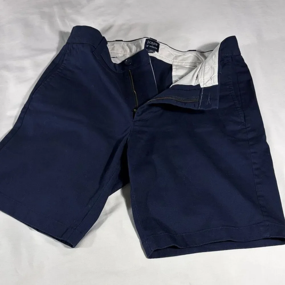 J. Crew mens navy blue basic flat front 9